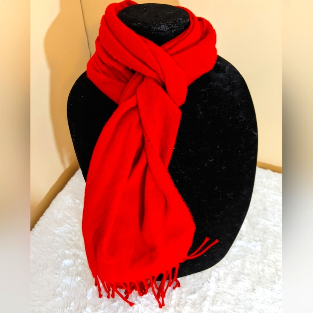 Geoffrey Beene| Red Scarf Acrylic